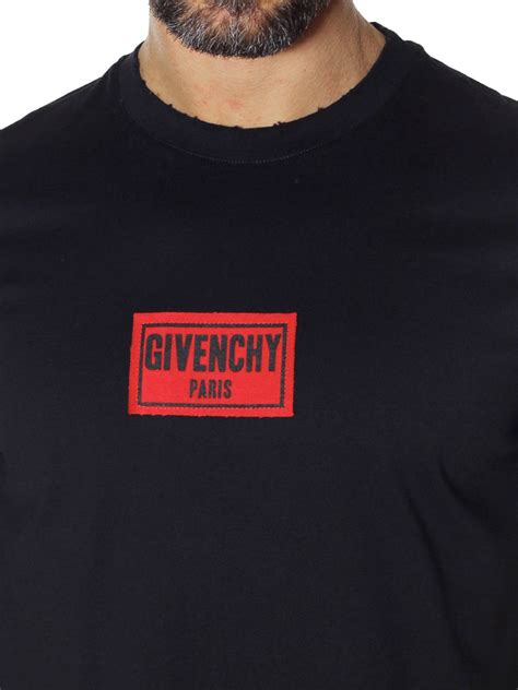 givenchy red patch t shirt